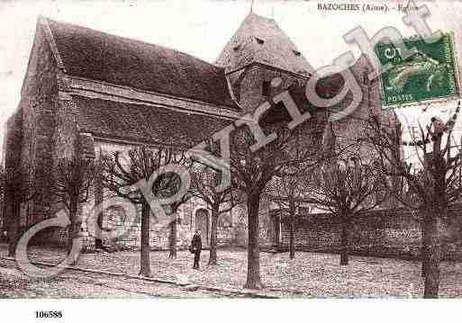 Ville de BAZOCHESSURVESLE, carte postale ancienne