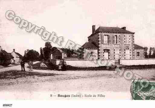 Ville de BOUGESLECHATEAU, carte postale ancienne