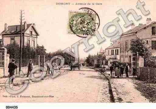 Ville de DOMONT, carte postale ancienne