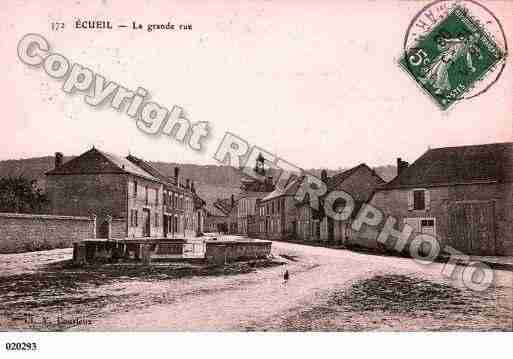 Ville de ECUEIL, carte postale ancienne