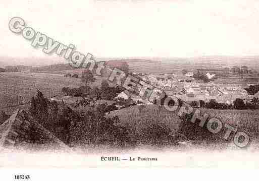 Ville de ECUEIL, carte postale ancienne