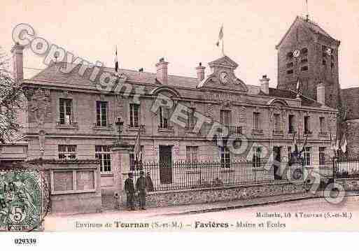 Ville de FAVIERES, carte postale ancienne