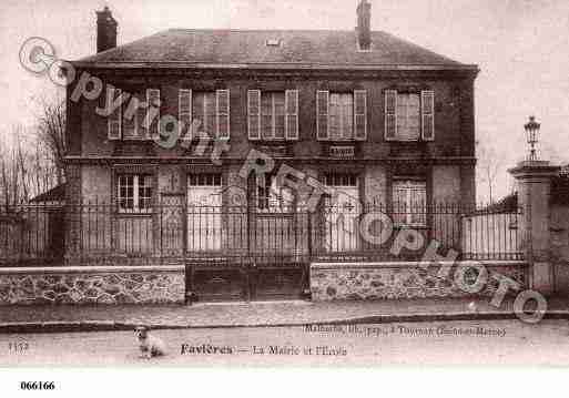 Ville de FAVIERES, carte postale ancienne