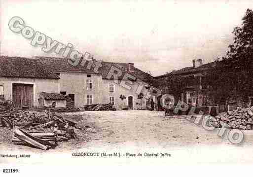 Ville de GEZONCOURT, carte postale ancienne