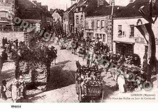 Ville de GORRON, carte postale ancienne