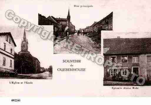 Ville de GUEBENHOUSE, carte postale ancienne