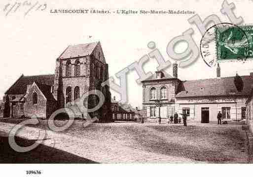 Ville de LANISCOURT, carte postale ancienne