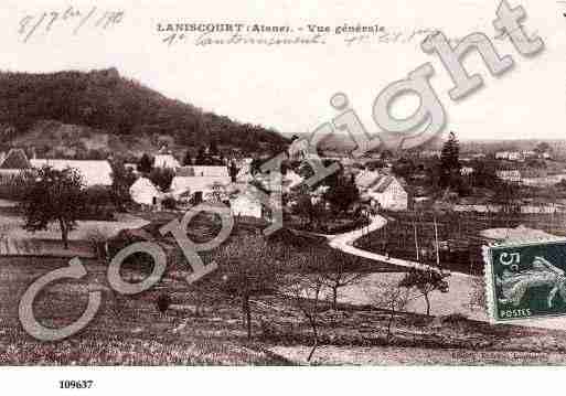 Ville de LANISCOURT, carte postale ancienne