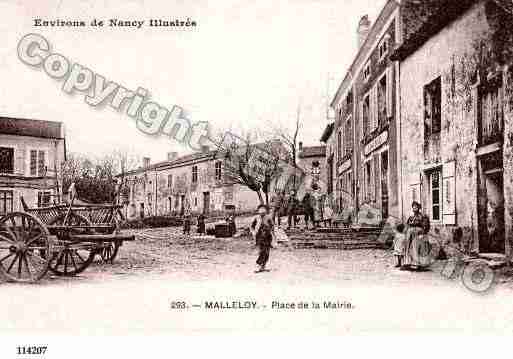 Ville de MALLELOY, carte postale ancienne