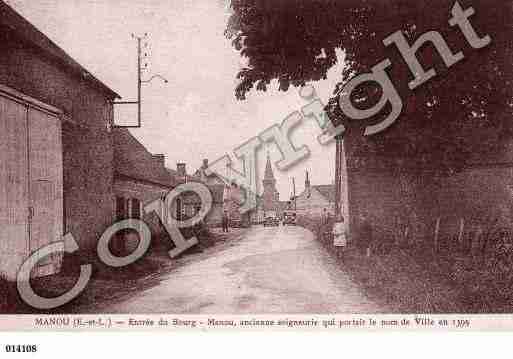 Ville de MANOU, carte postale ancienne