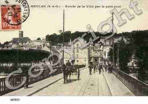 Ville de MEULAN, carte postale ancienne