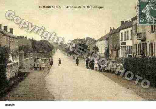 Ville de MONTCHANIN, carte postale ancienne