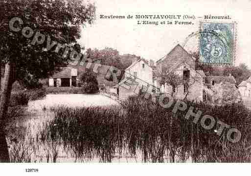 Ville de MONTJAVOULT, carte postale ancienne