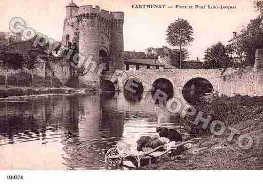 Ville de PARTHENAY, carte postale ancienne