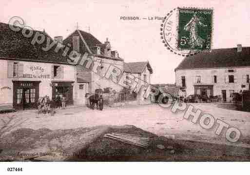 Ville de POISSON, carte postale ancienne Ville de POISSON, carte postale ancienne