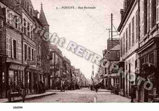 Ville de PONTIVY, carte postale ancienne