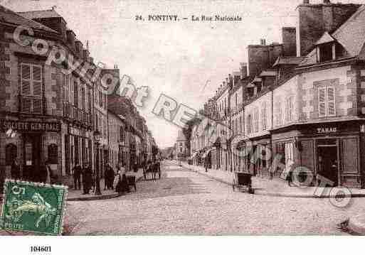 Ville de PONTIVY, carte postale ancienne