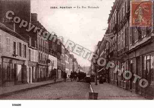 Ville de PONTIVY, carte postale ancienne