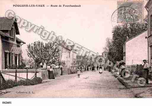 Ville de POUGUESLESEAUX, carte postale ancienne