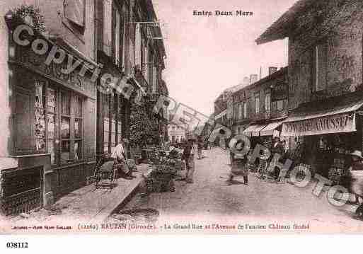 Ville de RAUZAN, carte postale ancienne