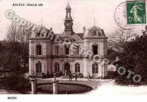 Ville de RAUZAN, carte postale ancienne