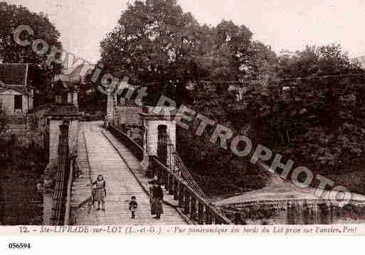 Ville de SAINTELIVRADESURLOT, carte postale ancienne