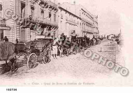 Ville de SETE, carte postale ancienne