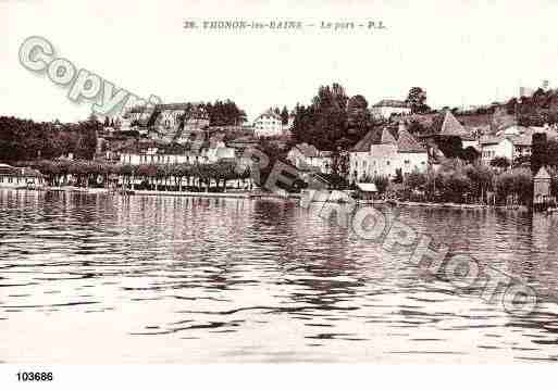 Ville de THONONLESBAINS, carte postale ancienne