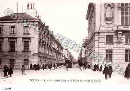 Ville de TOURS, carte postale ancienne