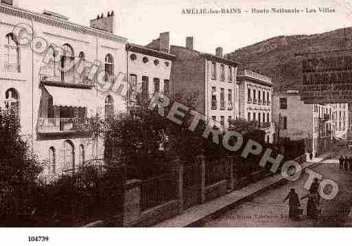 Ville de AMELIELESBAINSPALALDA, carte postale ancienne