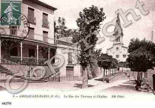 Ville de AMELIELESBAINSPALALDA, carte postale ancienne