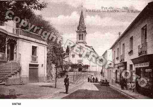 Ville de AMELIELESBAINSPALALDA, carte postale ancienne