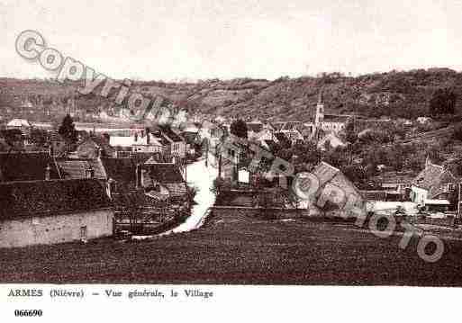 Ville de ARMES, carte postale ancienne