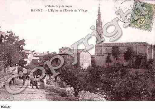 Ville de BANNE, carte postale ancienne