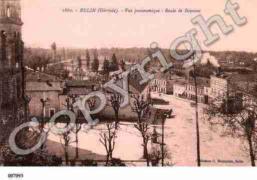 Ville de BELINBELIET, carte postale ancienne