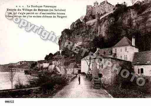 Ville de BEYNACETCAZENAC, carte postale ancienne