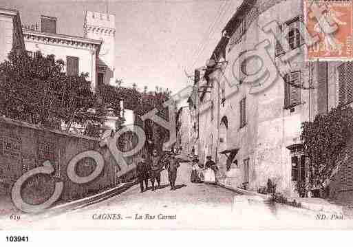 Ville de CAGNESSURMER, carte postale ancienne