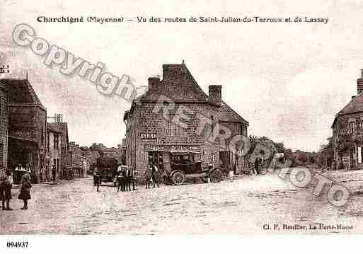 Ville de CHARCHIGNE, carte postale ancienne