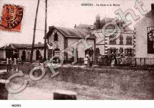 Ville de COINCES, carte postale ancienne