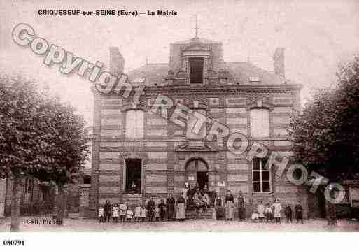 Ville de CRIQUEBEUFSURSEINE, carte postale ancienne