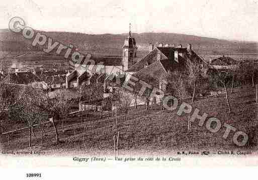 Ville de GIGNY, carte postale ancienne