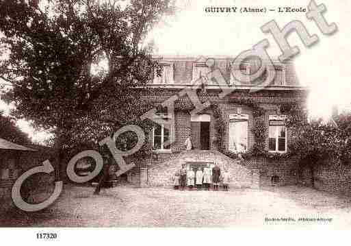 Ville de GUIVRY, carte postale ancienne