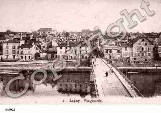 Ville de LAGNYSURMARNE, carte postale ancienne