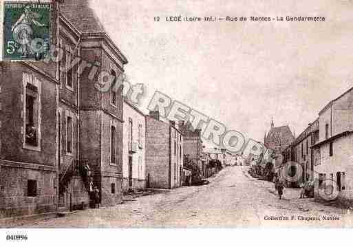 Ville de LEGE, carte postale ancienne