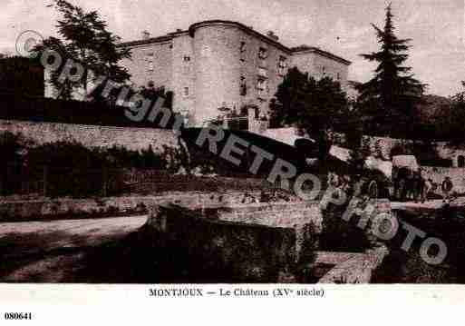 Ville de MONTJOUX, carte postale ancienne