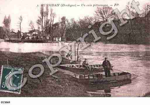 Ville de MUSSIDAN, carte postale ancienne