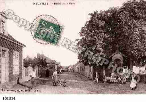 Ville de NEUVILLESURSARTHE, carte postale ancienne