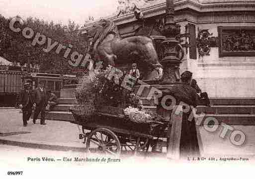 Ville de PARISVECU, carte postale ancienne