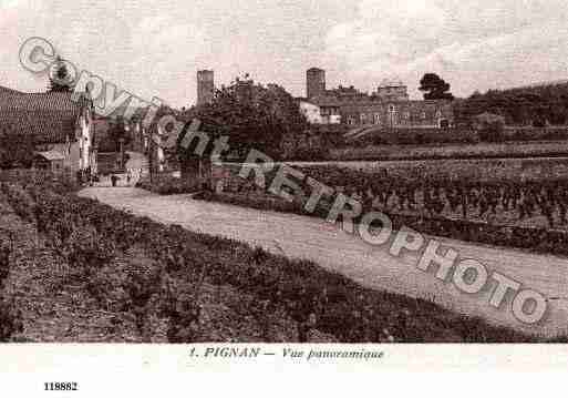 Ville de PIGNAN, carte postale ancienne