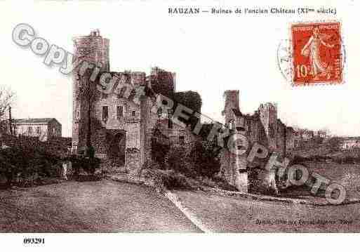 Ville de RAUZAN, carte postale ancienne